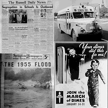 Animated 1955 Newspaper Headlines